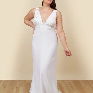 Park & Fifth Lexington Wedding Dress (lace bodice with leg slit)